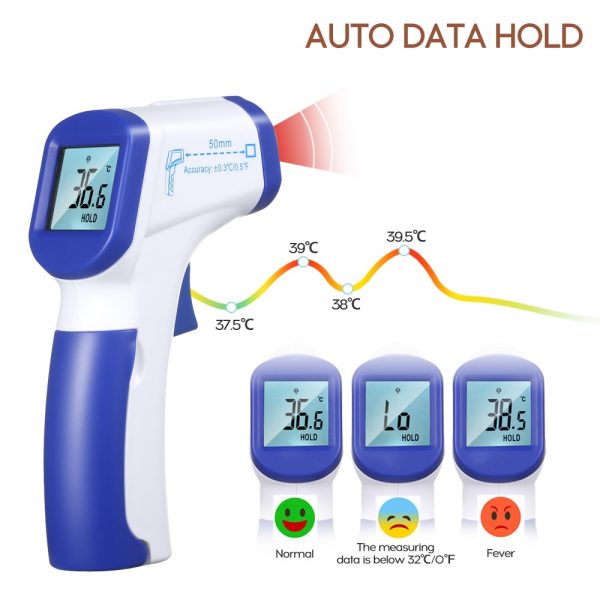 TempCheck Infrared Thermometer The non-contact IR infrared thermometer helps prevent any cross contamination when compared to typical thermometers. The backlit LCD screen is easy to read in the dark and makes taking temperature a breeze.
