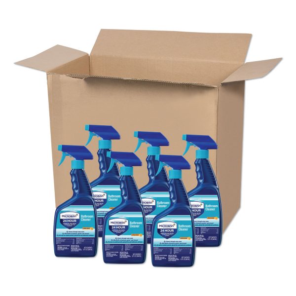 Microban Disinfectant 32 oz Bathroom Cleaner, Citrus, 6 Bottles