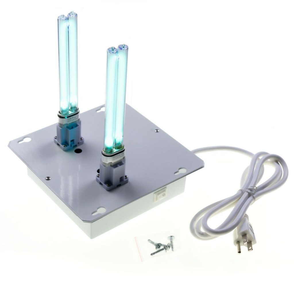 26W Dual Lamp Whole Home UVC Duct Mounted HVAC Air Purifier Germaphobix