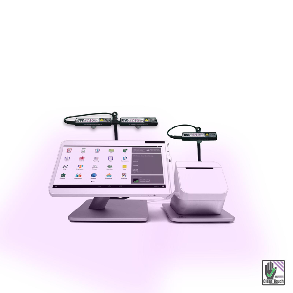 UVC Protected Clean Touch™ Disinfect high traffic touched surfaces after every use! Clean Touch™ is a patent-pending powerful new weapon in the fight against pathogenic disease spread. Utilizing the proven germicidal effects of UVC light sanitization, The Clean Touch™ delivers safely targeted blasts of cleansing UVC light over specific areas of high-touch surfaces, like payment terminals. Contact us if you would like to place a larger order for custom pricing!