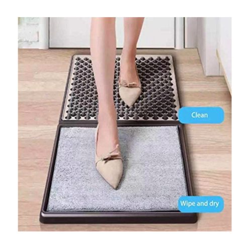 Elite Sanitizing & Disinfectant Floor Mat This is a sanitizing shoe mat which is made of high quality PVC materials for durable long time use. Our mats are the future of floor mats. Not only will they remove the dirt from the bottom of your shoes they can sanitize as well. Please contact us directly to ask about our special non-toxic disinfectant. Safe and non-slip, the floor mat has a double non-slip design that provides a firm grip on the ground to prevent slipping. This improved overall stability makes it ideal for all ages. Easy to install, A quick 3 step process will have your mat ready to use in less than 2 minutes. Water or disinfectants can be added to reduce infections. Easy to clean, when the mats are dirty they can be cleaned with water and mild detergent.