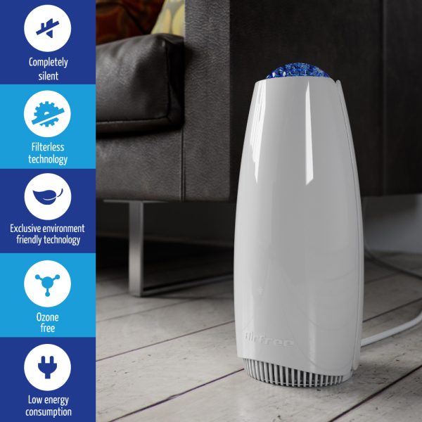 Airfree Tulip Air Purifier The Airfree Tulip combines high performance with a slim and stylish design. It has a 30% smaller diameter than the classic P line and a choice of 10 nightlight colors so you can choose the one that best suits your home décor, even in the smallest spaces. Suitable for spaces up to 450 ft² Airfree's air purifiers are maintenance-free and operate in complete silence to eliminate the main agents that cause allergies and respiratory diseases, asthma and hay fever. They get rid of up to 99.99% of bacteria, fungi, viruses, pollen, pet allergens, dust mite allergens and other organic air pollutants.