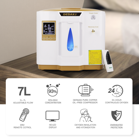 DEDAKJ DDT-1L Oxygen Concentrator with Nebulizer DE-1LW