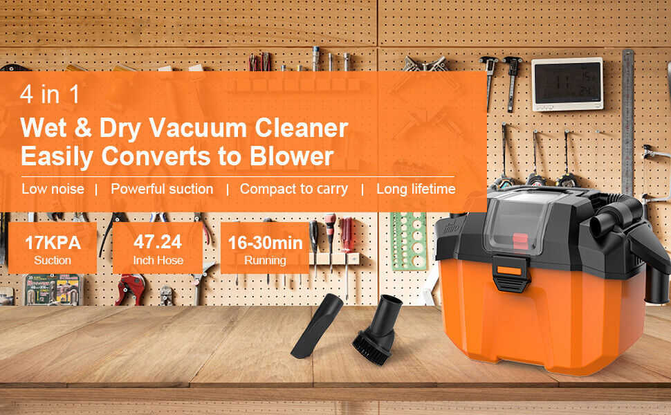 MOOSOO L10 PLUS Cordless Shop Vacuum Wet/Dry/Blower 17KPa - Germaphobix