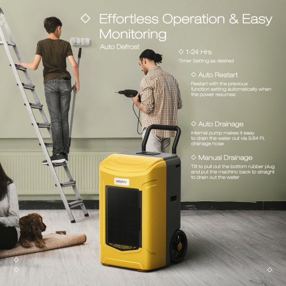 Waykar 180 Pints Industrial Commercial Dehumidifier with Pump