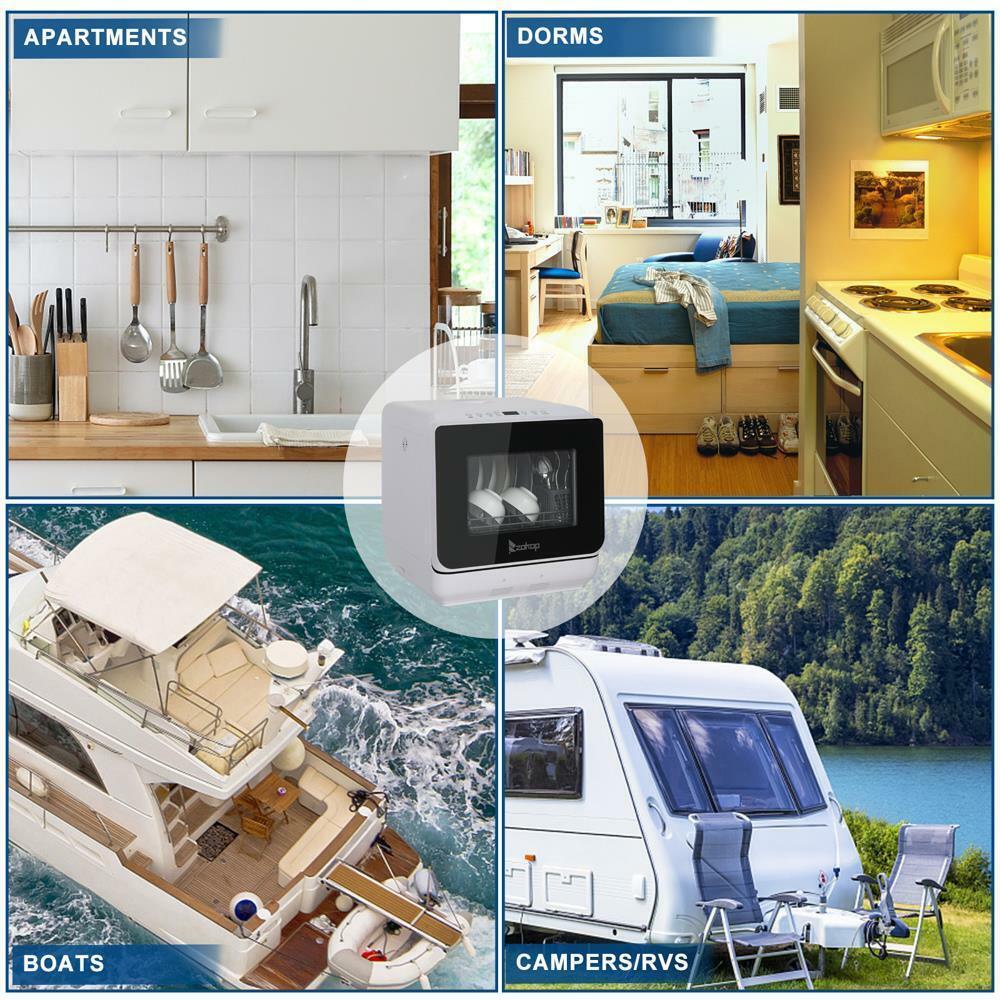 ZOKOP Portable Dishwasher 360° for RV, Boat, Apartment, Trailer, Camper, Travel