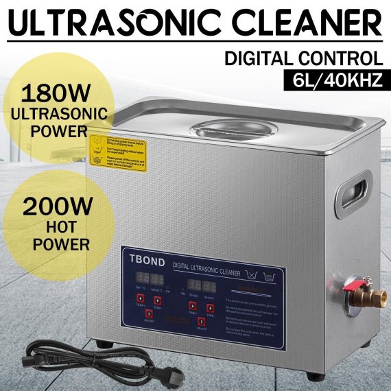 TBOND 6L Ultrasonic Cleaner with Heater & Digital Timer