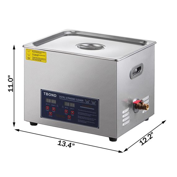 TBOND 15L Ultrasonic Cleaner w/ Heater & Digital Timer