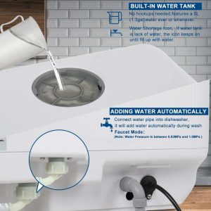 ZOKOP Portable Dishwasher 360° for RV, Boat, Apartment, Trailer, Camper, Travel