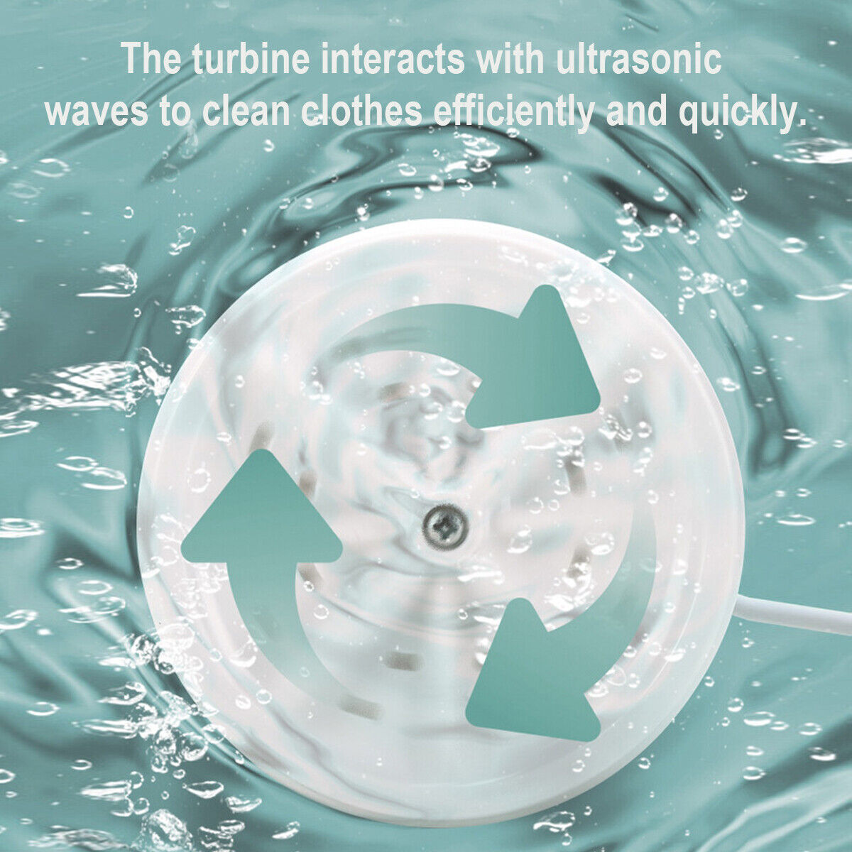 Portable USB Mini Washing Machine w/ Ultrasonic Turbine