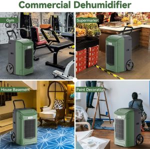 Fehom 180 pints commercial dehumidifier for water damage restoration