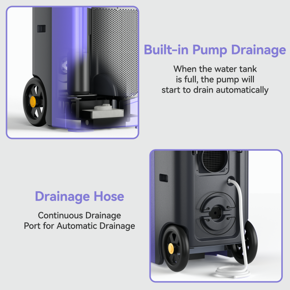 Kesnos 180 Pints Commercial Dehumidifiers for water damage restoration