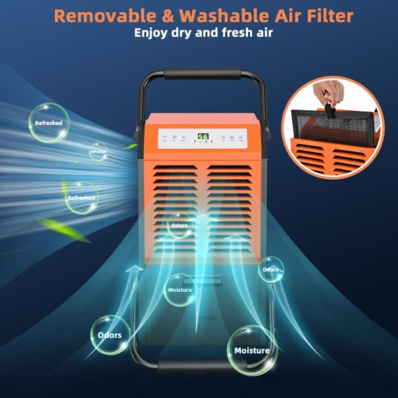 140 pint dehumidifier commercial industrial costway