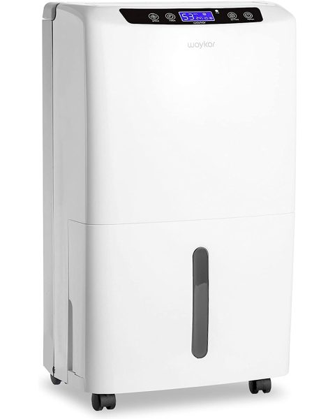 Waykar 2000 Sq. Ft Dehumidifier for Home and Basements, with Auto or Manual Drainage, 0.66 Gallon Water Tank Capacity