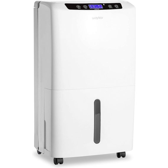 Waykar 2000 Sq. Ft Dehumidifier for Home and Basements, with Auto or Manual Drainage, 0.66 Gallon Water Tank Capacity