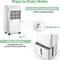 Waykar 2000 Sq. Ft Dehumidifier for Home and Basements, with Auto or Manual Drainage, 0.66 Gallon Water Tank Capacity
