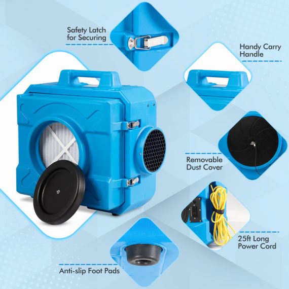 industrial commercial air scrubber for damage restoration