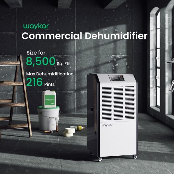 216 Pints Large Commercial Dehumidifier Industrial Dehumidifier with Drain Hose