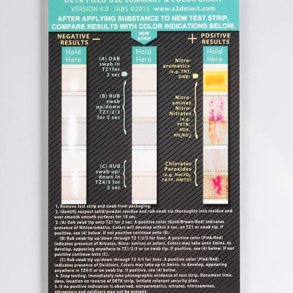dry explosives detection test kit