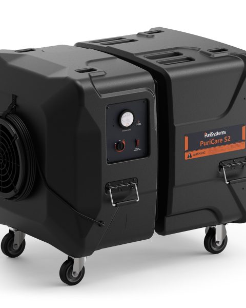 PuriSystems PuriCare S2 Industrial Air Filtration System – 2000 CFM, Heavy-Duty HEPA 2-in-1 Air Cleaner for Water/Fire Damage Restoration, Renovation & Commercial Use