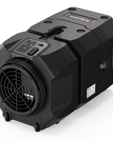 PuriSystems S1 Commercial Air Scrubber – 2-Stage HEPA Filtration, 900 CFM, Covers 1100 sq. ft., Stackable Negative Air Machine