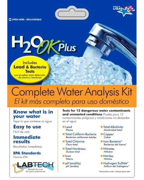 H2O OK Plus™ Complete Water Analysis Kit plus Lead and Bacteria