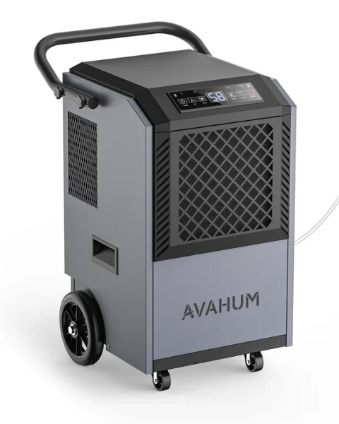 AVAHUM 160 Pints Commercial Dehumidifier With Pump for Basement,Large Dehumidifier for Basement With Drain Hose,Timer and 4 Wheels,Industrial Dehumidifiers for Flood Repair,Drying Basement,Warehouse and Factory