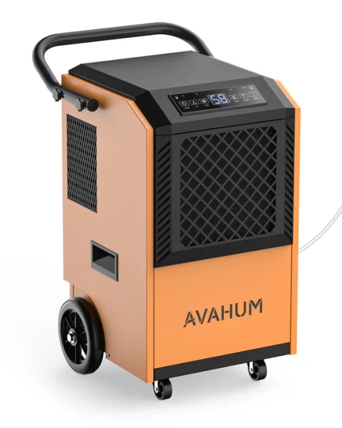 AVAHUM 160 Pints Commercial Dehumidifier with Pump and Drain Hose for Basements, Heavy Duty Commercial Grade Dehumidifiers for Large Spaces, Warehouse, Industry Water Damage Unit, Auto Defrost